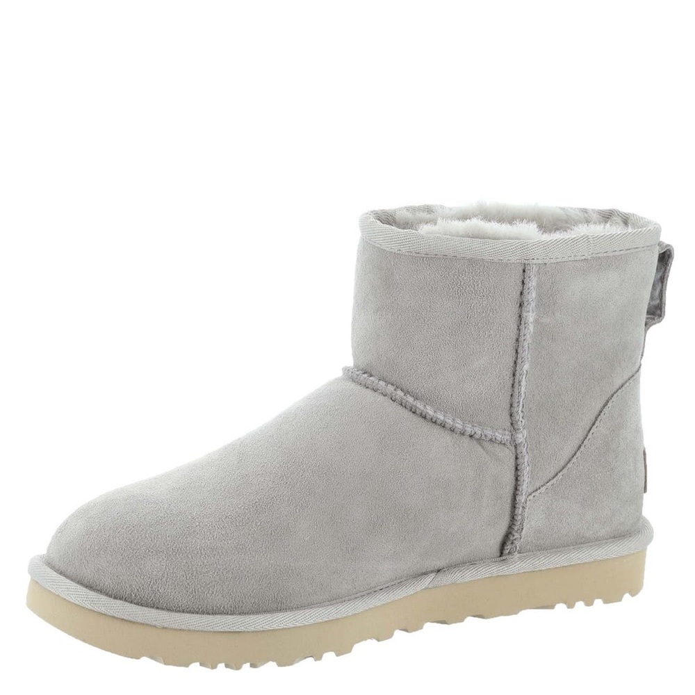 UGG Classic Gray Boots with Tan Soles